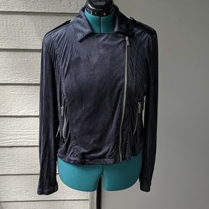 Lauren Conrad Charcoal Micro-suede Jacket